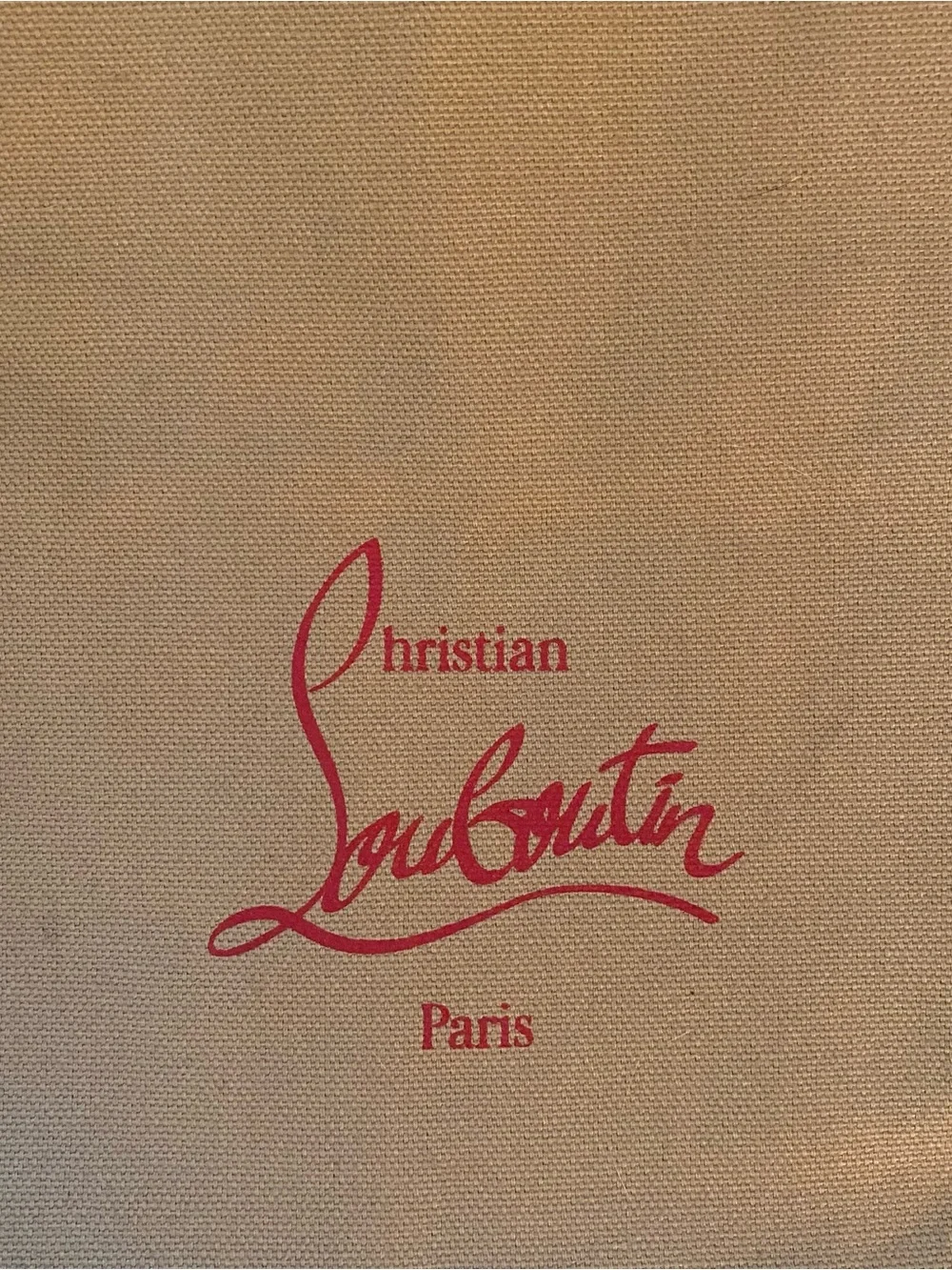 Christian Louboutin Beige Dust Bag Pouch